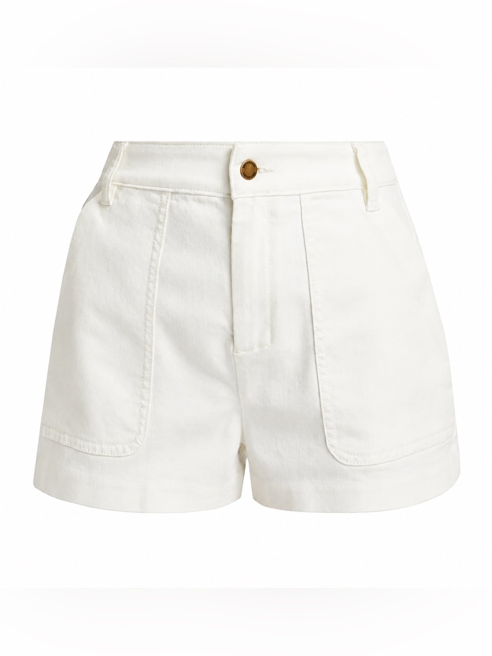 Ramy Brook Hilary White High Rise Utility Shorts Patch Pocket Shorts Size 28